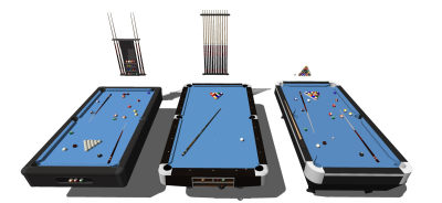 现代台球桌 桌球台 台球杆 体育用品