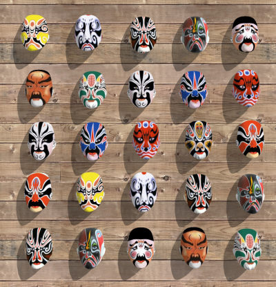 中式京剧脸谱 戏剧戏曲 变脸面具