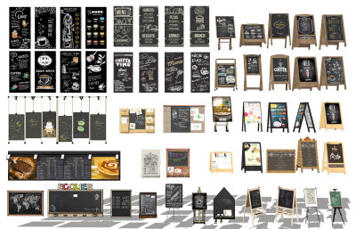 黑板餐牌画架 广告牌 点餐牌 酒吧餐牌 画报 菜牌