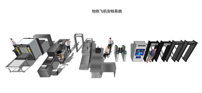 现代地铁飞机安检门 通道闸机 摆闸 门禁