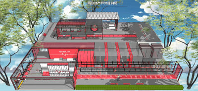 现代户外多功能健身房 住宅宅间景观 运动器械 运动健身器材