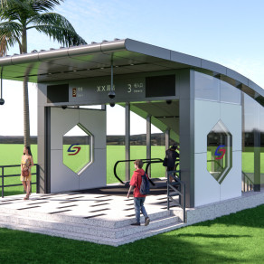 现代地铁站 地铁出入口 地下通道