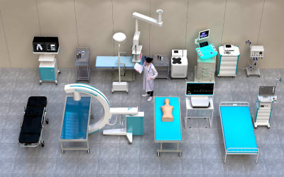 现代医疗器械 CT机 B超 核磁共振 X光机 手术台 医疗设备