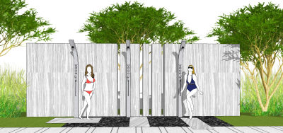 户外淋浴间 淋浴头 泳池淋浴房