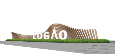 雕塑小品 logo景墙 商业街景墙 商业街雕塑 入口logo景墙 logo标志