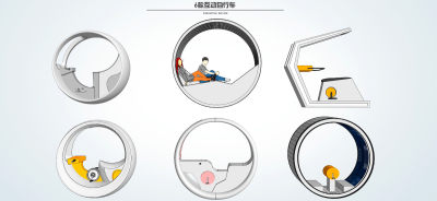 现代踩水娱乐设施 互动自行车 戏水滚轮 玩水装置