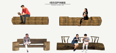 现代生态户外椅 长椅 座椅 凳子 长凳 乡村椅