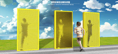 现代儿童体型轮廓互动娱乐设施 儿童器材