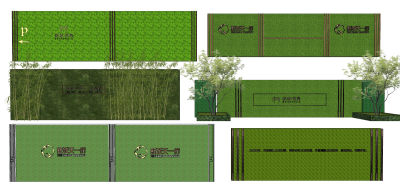 现代展示区绿围板 绿化绿篱景墙 金属格栅垂直绿化围墙 logo墙