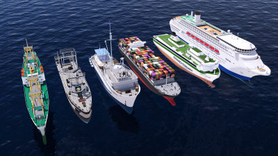 现代远洋游轮 游艇 货轮 轮船 观光船