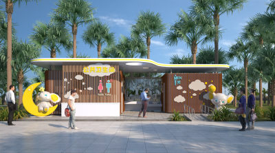 现代户外卫生间 公共厕所 户外厕所 景观洗手间 景区公厕