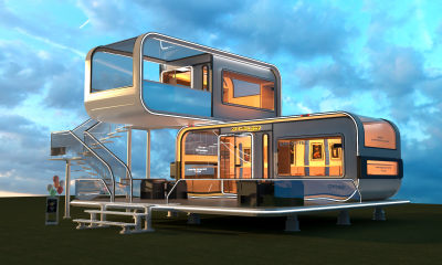 现代太空舱餐饮建筑 太空舱民宿 集装箱售卖亭 酒吧 奶茶店 咖啡厅