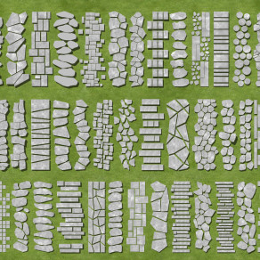 中式汀步 石头 青石板路 景观园路 园林铺装 小径 碎石步道