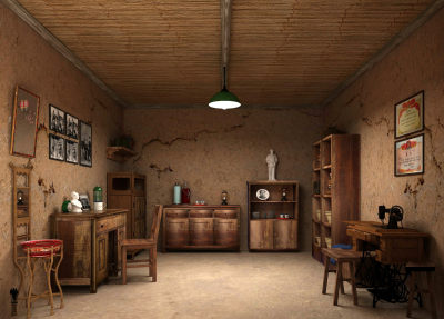 复古记忆馆 年代老屋 怀旧老物件家具 新中式家居客厅 复古堂屋