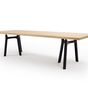 办公桌北欧简约现代写字台电脑桌长桌LOFT餐桌椅组合实木会议桌子