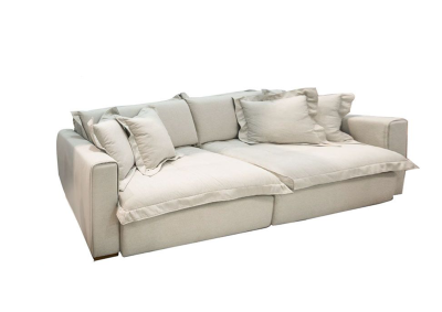 北欧双人沙发  布艺沙发客厅  现代简约沙发  奶油风云朵沙发