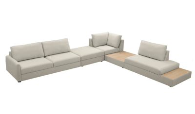 北欧沙发组合 客厅沙发 休闲区沙发 L形沙发组合