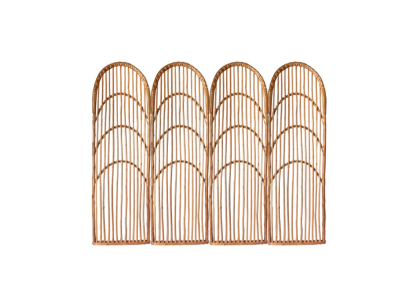  北欧木藤编屏风 木藤编床头板