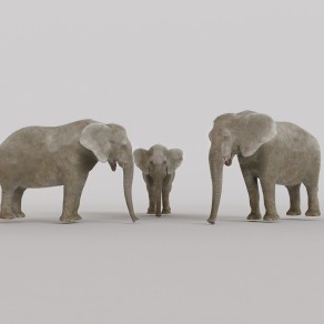 现代简约大象su模型下载