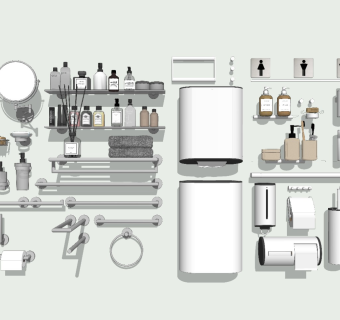 现代洗漱用品卫浴用品浴室架