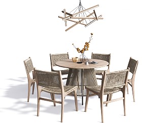 北欧风格餐桌椅木质餐桌