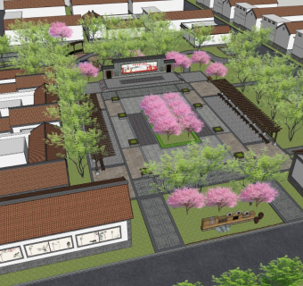 现代乡村休闲广场景观设计