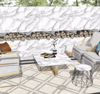 现代风格休闲椅,户外休闲沙发,现代茶几,移动花箱,庭院景观小品