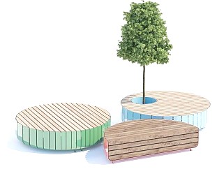 创意景观<em>座凳</em>树池组合