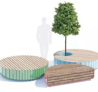 创意景观座凳树池组合