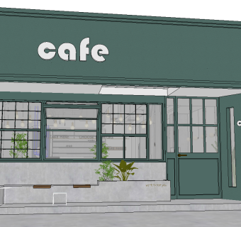 现代咖啡馆咖啡厅装修SU模型下载