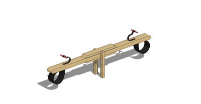 儿童娱乐跷跷板SU草图大师模型