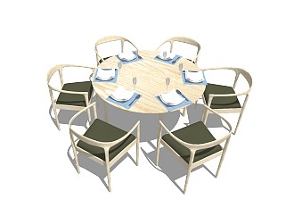 现代风格休闲桌椅 餐桌 包厢餐桌椅 圆餐桌 饭店餐桌