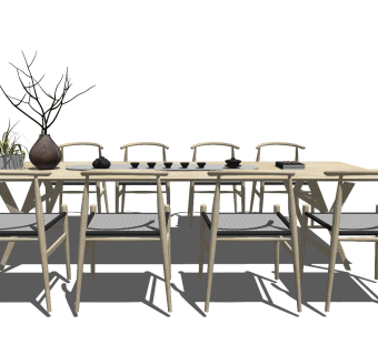 中式风格休闲桌椅 茶几 办公室茶桌 长茶台 洽谈桌 禅意茶桌