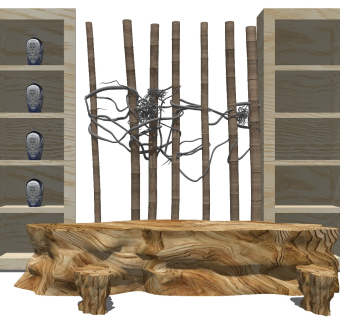 中式风格前台 前台背景墙 根雕前台 酒店服务台 禅意接待台