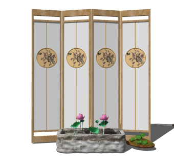 中式风格隔断 折叠隔断 实木屏风 移动屏风 活动隔断