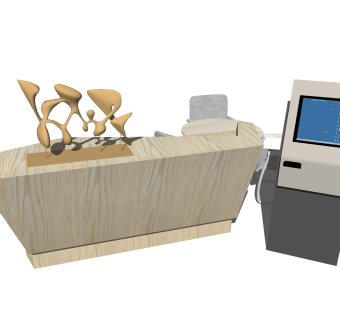 现代风格前台 异形收银台 造型前台桌 服务台 柜台 银行接待台