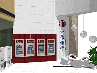  银行大堂 银行柜台 信用社 自助机 交易窗口 ATM机
