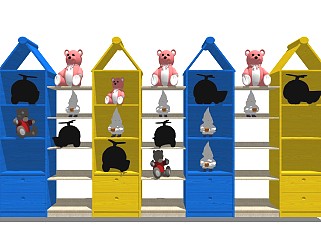 现代风格装饰柜 儿童柜 玩具柜 小孩装饰柜 童装柜