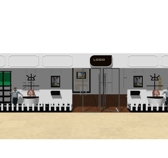 现代风格服装箱包店 童装店橱窗 儿童服装店 服装展厅 服装店门头门面