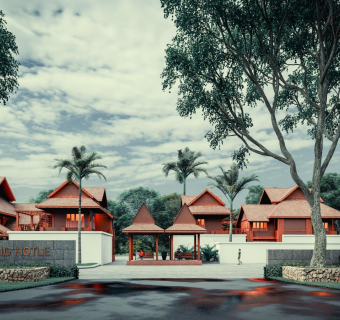 东南亚风格酒店su超细建筑模型