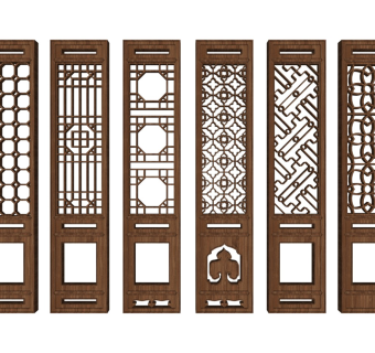 中式雕花屏风隔断