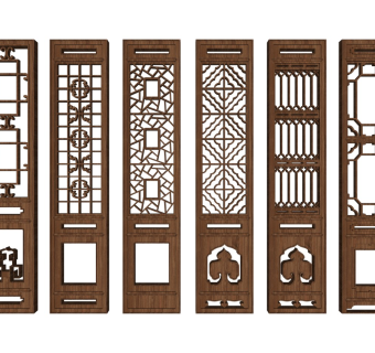 中式雕花屏风隔断
