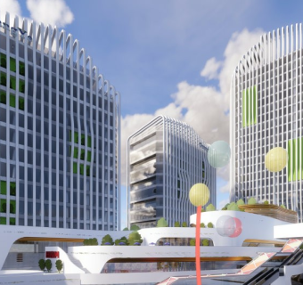 现代商业街景观sketchup模型下载