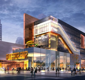 现代商业街景观sketchup模型下载