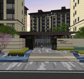 现代，新中式，景观示范区