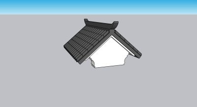 徽式建筑中式门头sketchup模型下载