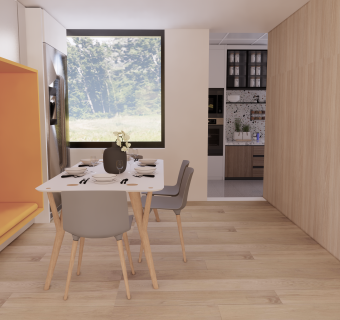 现代家居客餐厅sketchup模型下载