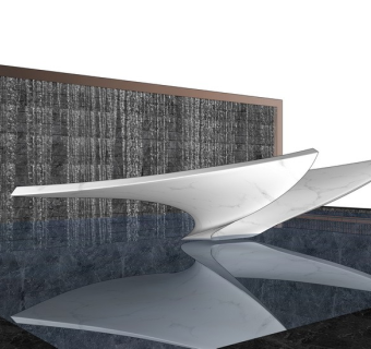 曲面片状抽象雕塑sketchup模型下载