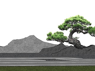 新中式景观小品sketchup模型下载