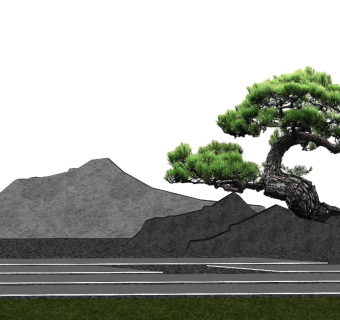 新中式景观小品sketchup模型下载